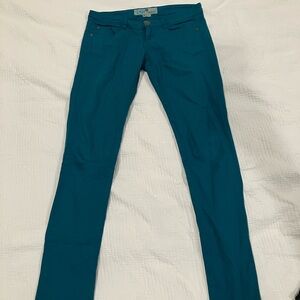 Lowrise Teal Skinny Jeans